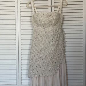 Cream tweed dress
